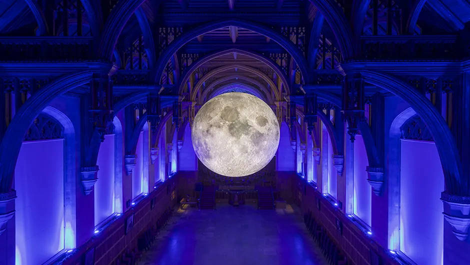Museum of the Moon is a piece of lunar artwork created by Luke Jerram that will be installed at this year's bluedot festival Credit: Carolyn Eaton