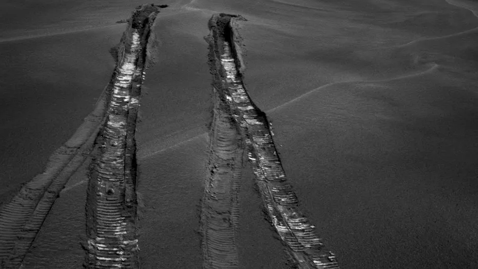 Opportunity looks back at Purgatory Ripple, a week after it managed to break free of the sand trap.Credit: NASA/JPL