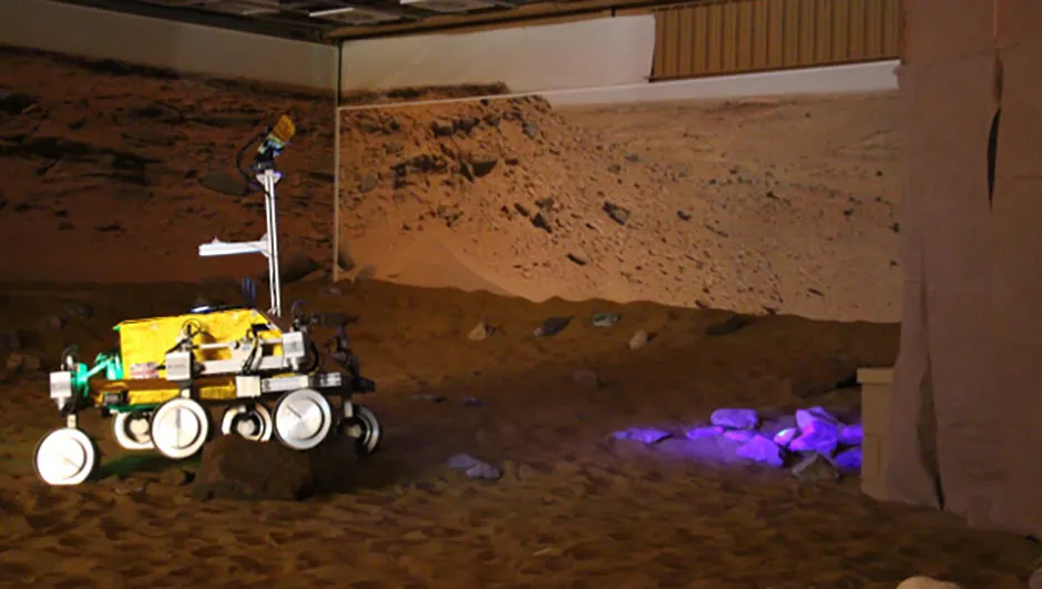 On 29 April 2016, British astronaut Tim Peake operated a 'Martian rover' in Stevenage in the UK while he was onboard the International Space Station. Techniques like these could help future astronauts build habitable bases while orbiting a planet.Credit: Elizabeth Pearson / BBC Sky at Night Magazine