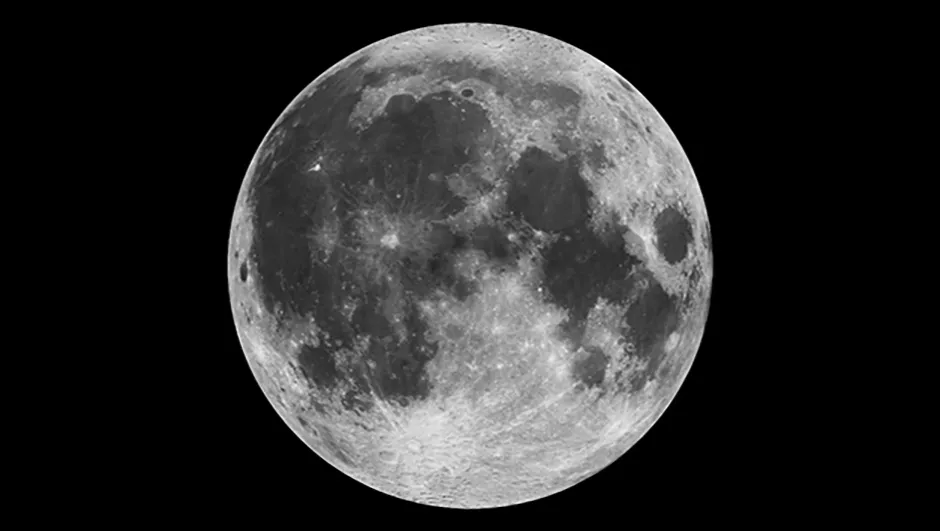 This composite image of the moon using Clementine data from 1994 is the view we are most likely to see when the moon is full. Image Credit: NASA