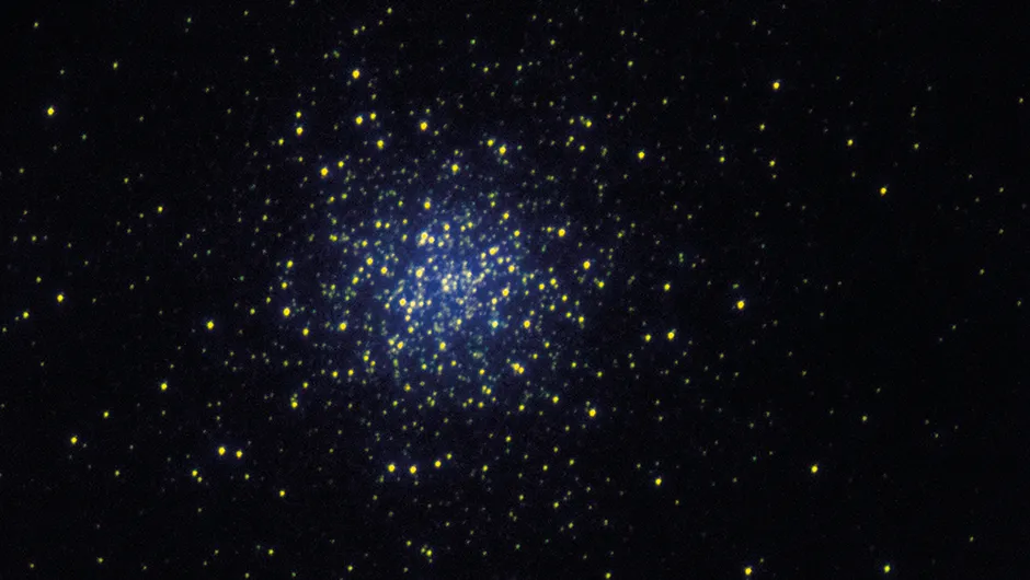 M3 - Messier 3 is a globular cluster in Canes Venatici. We had to get used to the stars not appearing as pin-pointed as we’re used to with modern equipment, because of the ‘zoomed-in’ nature of the Great Lick Refractor’s roughly 17,000mm focal length, along with its lens aberrations.