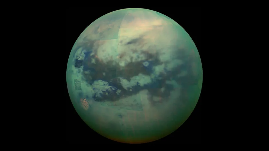 Cassini took many images of Titan over its 13 year mission at Saturn. The mission ended on 15 September 2017, when it plunged into Saturn’s atmosphere, but it’s data is still providing scientific insight. Image Credit: NASA/JPL-Caltech/ASI