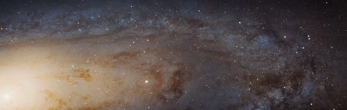 The sharpest ever view of part of the Andromeda Galaxy.