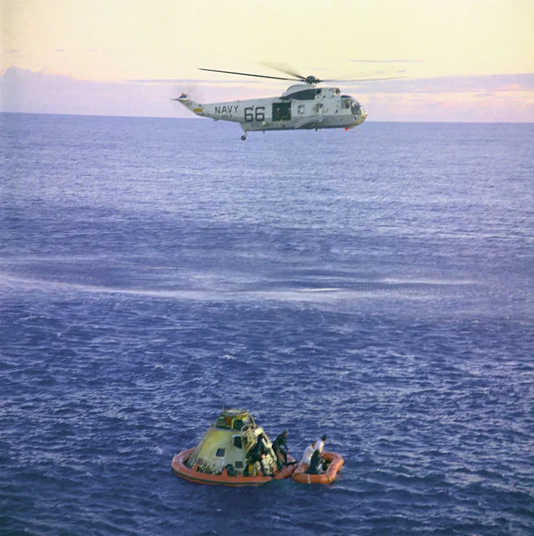 Making a splash: Apollo 10 returns to Earth on 26 May. Credit: NASA