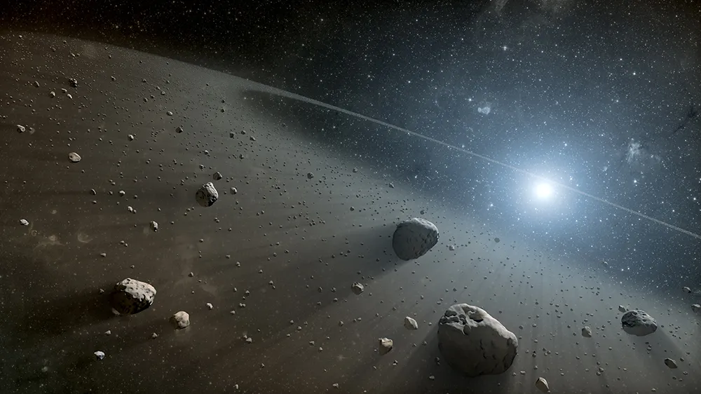 To evade being shot down by Tie Fighters in The Empire Strikes Back, the Millennium Falcon hides out in an asteroid field.. Credits: NASA/JPL-Caltech