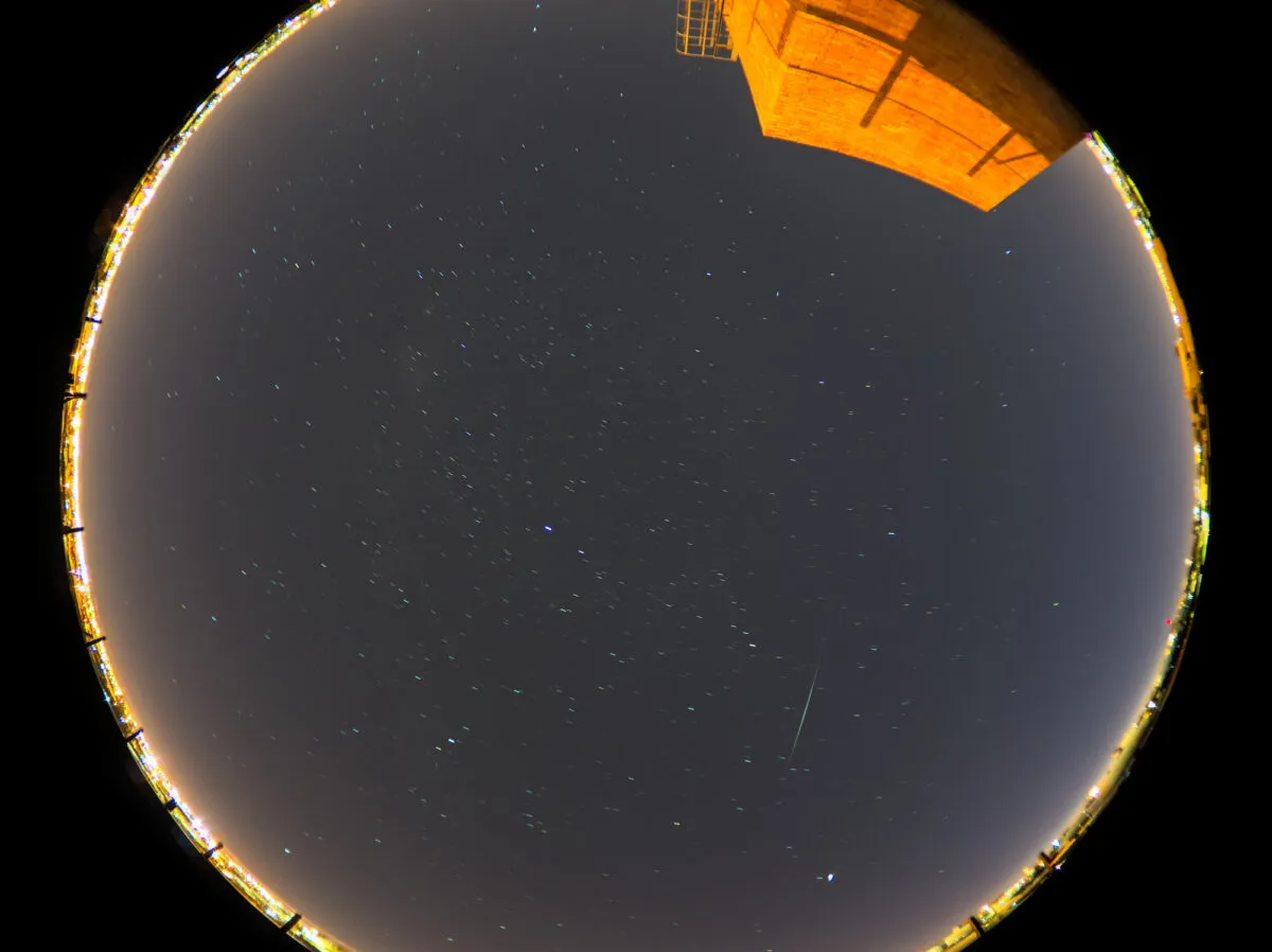 An Eta Aquariid meteor trail appears in the night sky over Cordoba, Argentina, 6 May 2020. Credit: Roberto Michel / iStock / Getty Images Plus