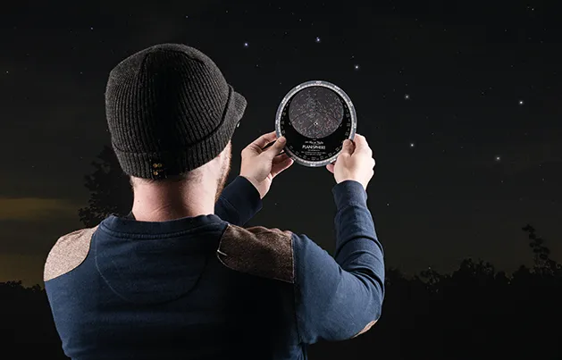 Planispheres: a battery-free guide to the night sky that won't wreck your night-adapted vision. Credit: BBC Sky at Night Magazine.