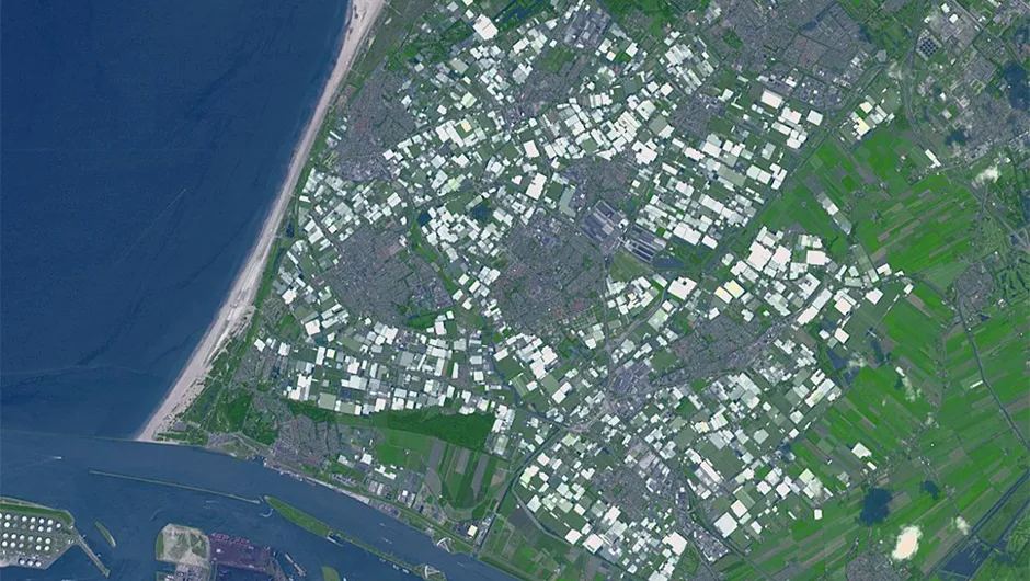 NASA’s orbiting Advanced Spaceborne Thermal Emission and Reflection Radiometer (ASTER) gathers information for surface mapping and monitoring the effects of climate change. It captured this image of Westland in the Netherlands.Credit: NASA/METI/AIST/Japan Space Systems, and U.S./Japan ASTER Science Team