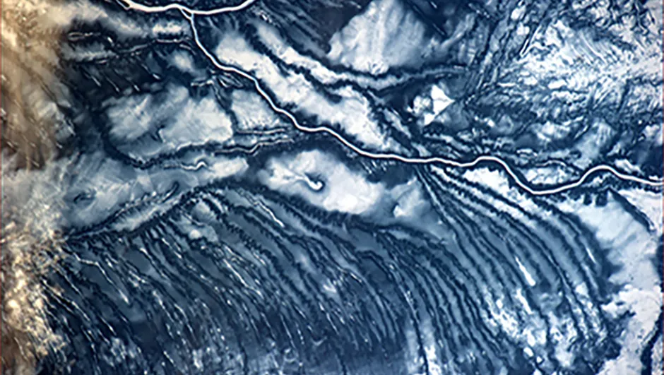 Nespoli's image of an icy landscape in northern CanadaCredit: ESA/NASA