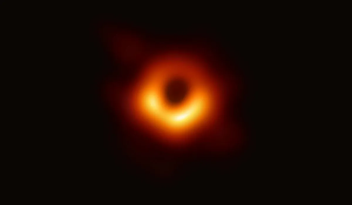 A disk of infalling matter allowed astronomers to photograph the black hole at the centre of galaxy M87. Credit: EHT Collaboration