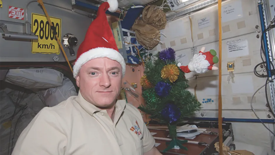 Scott Kelly is back on the ISS now, making this his second Christmas in space.Credit: NASA