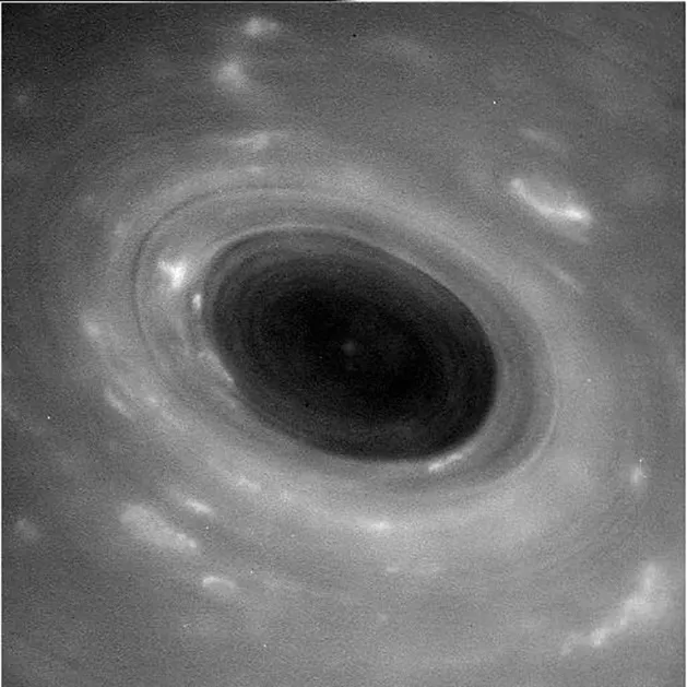 Unprocessed Cassini images show features in Saturn's atmosphere closer than ever before. Credit: NASA/JPL-Caltech/Space Science Institute