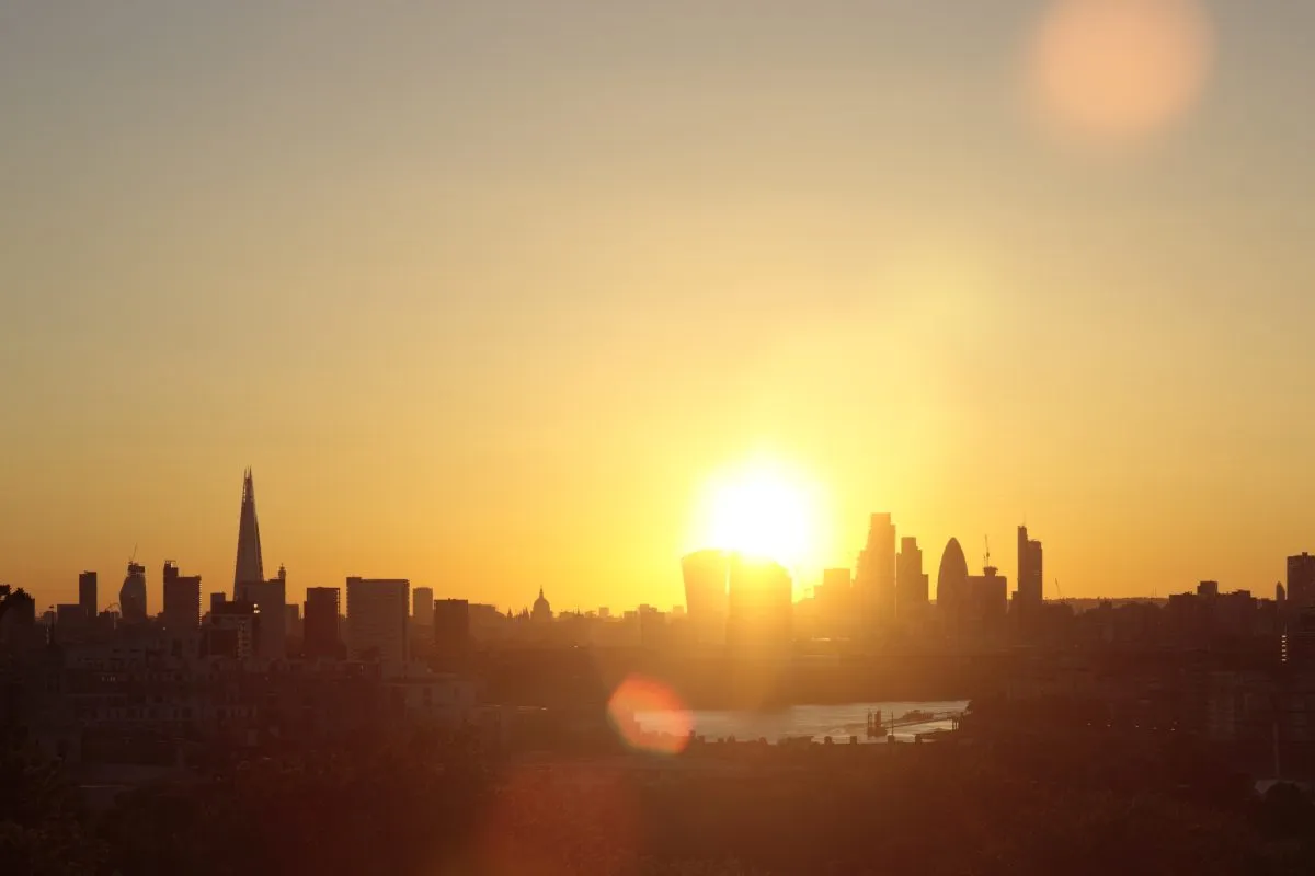 City of London skyline at sunset. Credit: Gary Yeowell / Getty