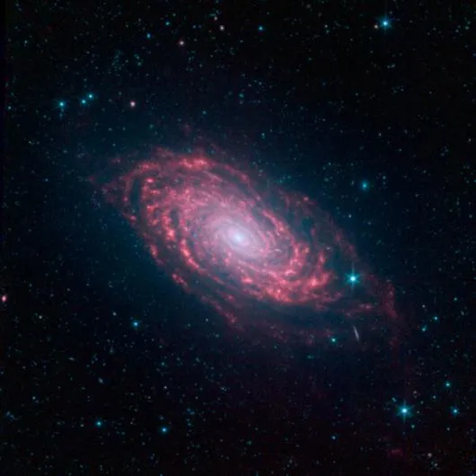 Spitzer Space Telescope image of the Sunflower Galaxy Messier 63. Credit: NASA/JPL-Caltech