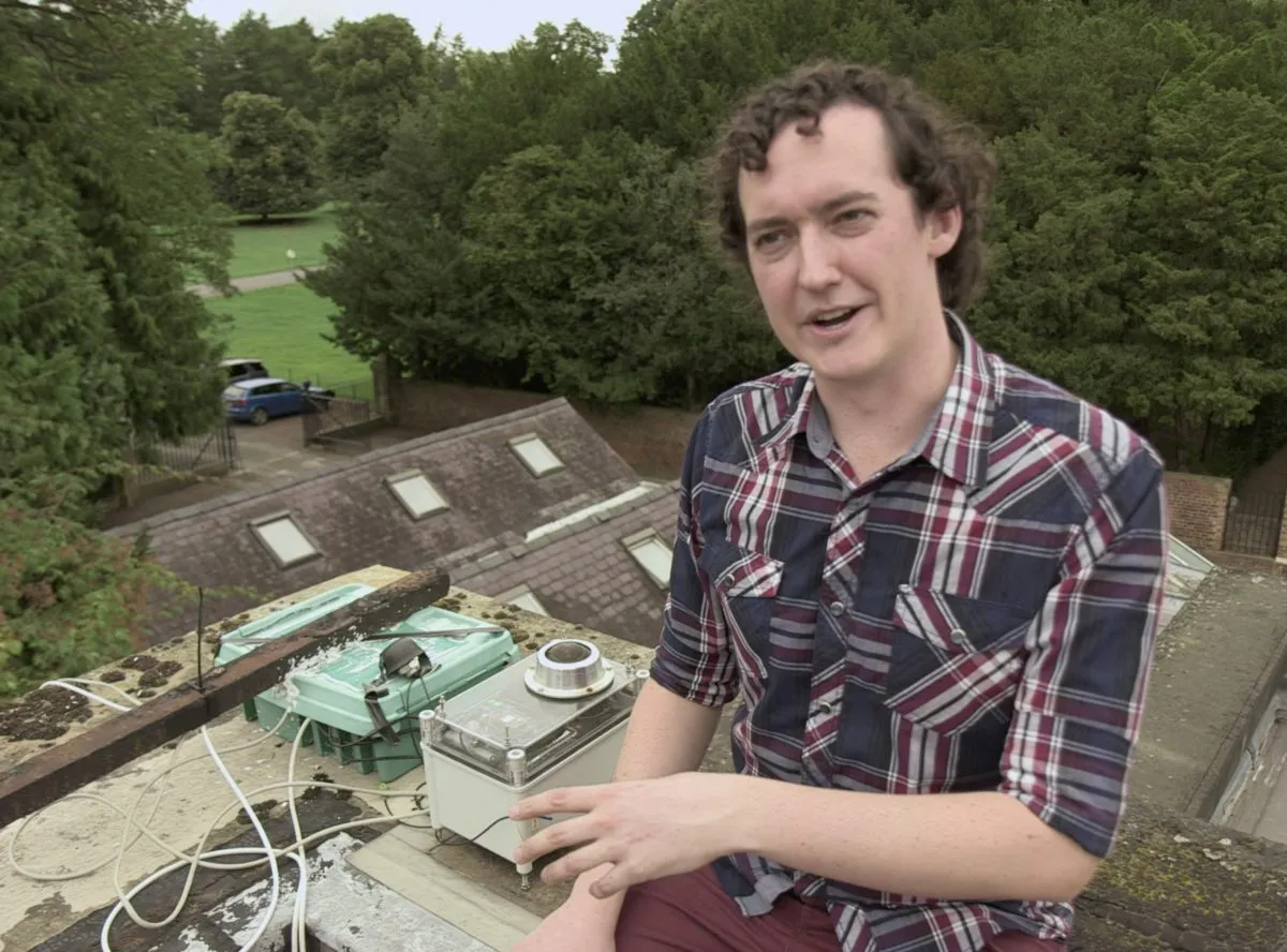 Dr Luke Daly appeared in a September 2018 episode of The Sky at Night showcasing an early UKFN camera. Credit: BBC