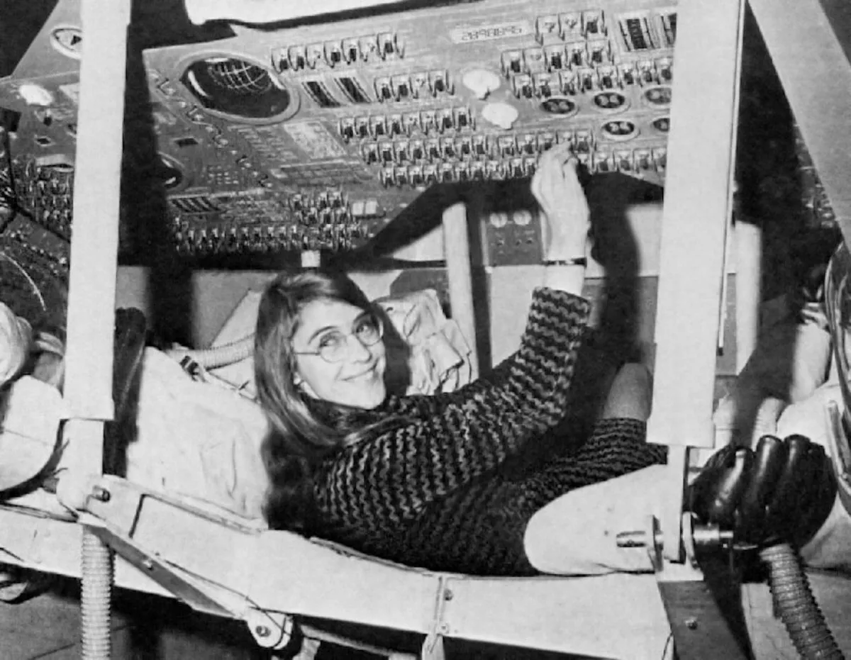 Margaret Hamilton was one of the MIT software engineers who developed on-board flight software for NASA's Apollo Moon missions. Credit: NASA