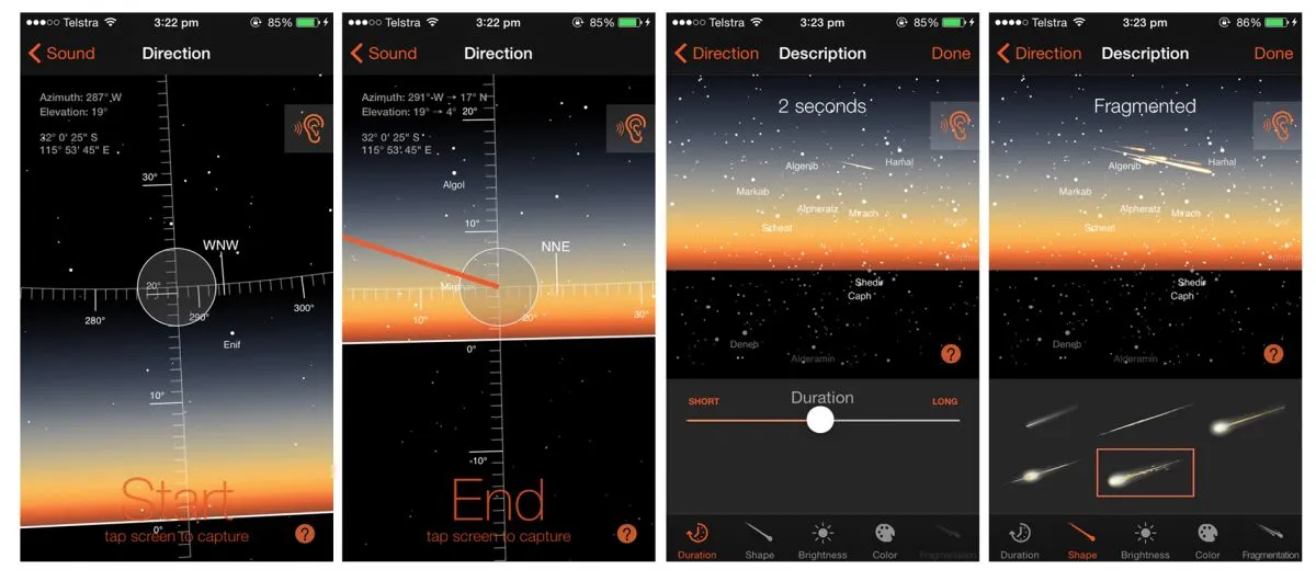 The Fireballs in the Sky app enables the public to get involved in the search for meteors in the sky.