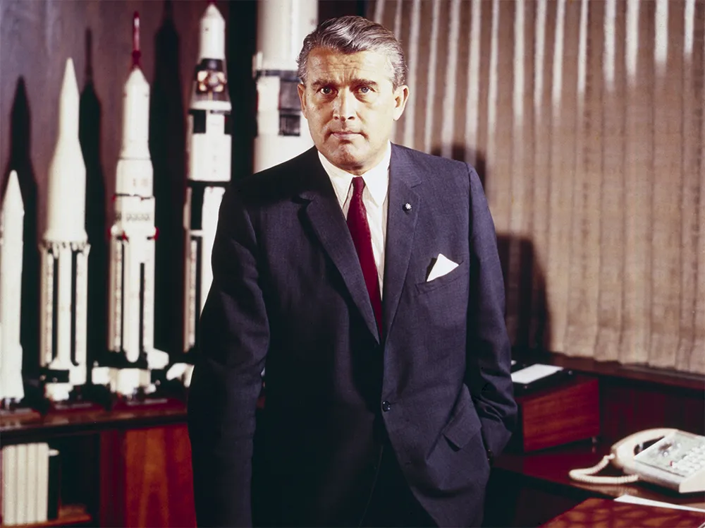 Wernher von Braun in his office at the Marshall Space Flight Center in 1964. Credit: Marshall Space Flight Center/NASA