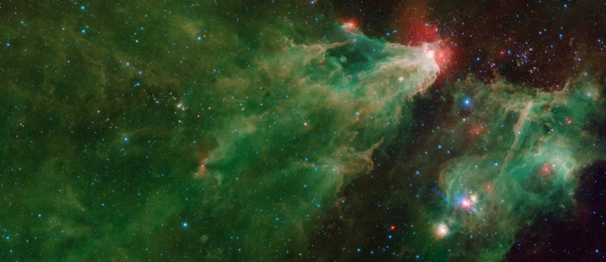 Cepheus B region and surrounding nebula NASA Spitzer Space Telescope, Infrared Array Camera (IRAC) and the Multiband Imaging Photometer (MIPS), 30 May 2019 Credit: NASA/JPL-Caltech
