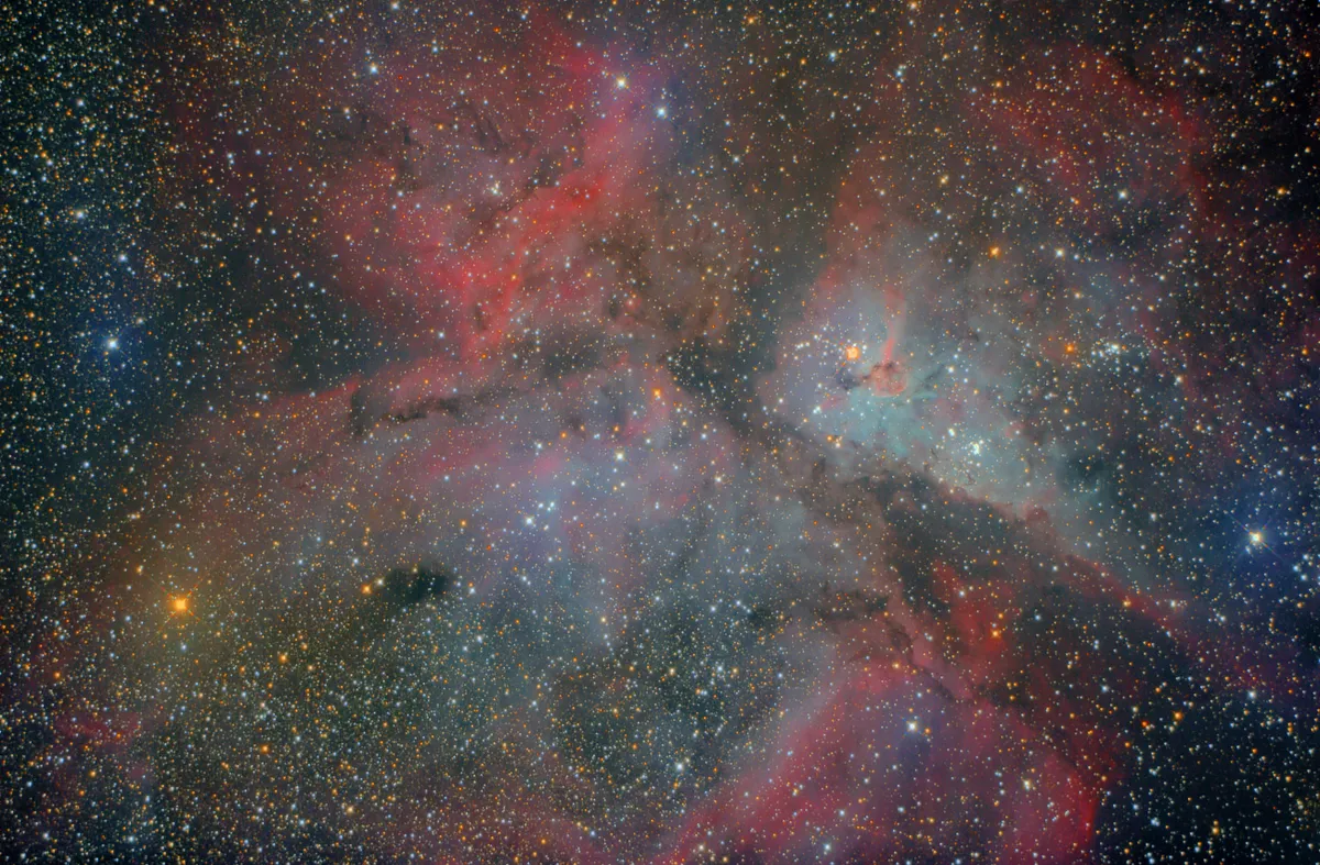 The Eta Carinae NebulaLogan Nicholson, Heathcote, Victoria, Australia, 16 December 2017.Equipment: Canon EOS 700D camera, Takahashi MT-160 telescope, Celestron CGEM mount. (IIAPY 2018 category: Stars & Nebulae)