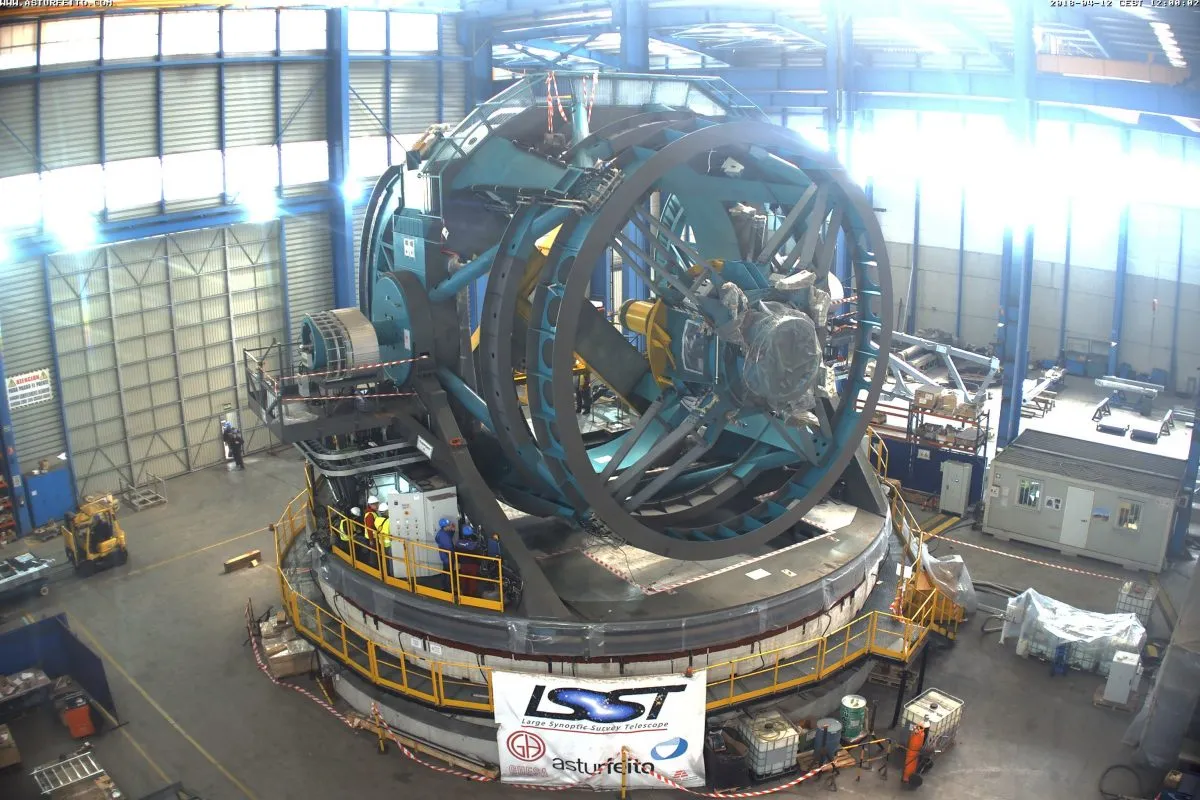 The LSST under construction. Could this new telescope solve some of the biggest mysteries of the Universe? Credit: LSST Project/NSF/AURA