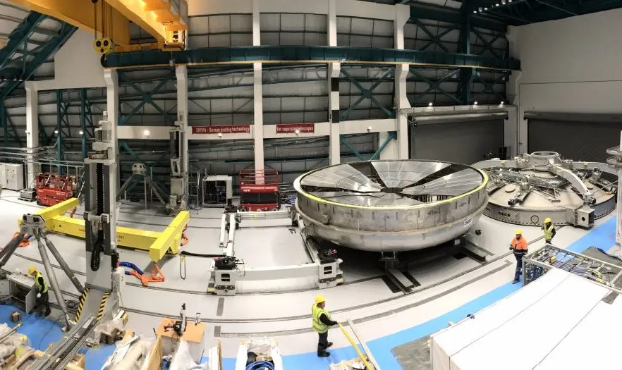The Coating Plant will be used to coat the LSST's primary/tertiary mirror (M1M3) with aluminum, and the secondary mirror (M2) with silver. Credit: LSST Project/NSF/AURA