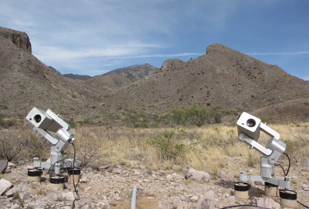 MicroObservatory's scopes at the Fred Lawrence Whipple Observatory in Arizona. Credit: Ben Cecilia