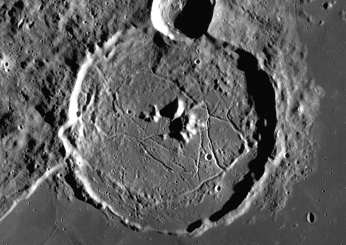 Crater Gassendi, as seen by the Lunar Reconnaissance Orbiter. Credit: NASA (image by Lunar Reconnaissance Orbiter) - JMARS