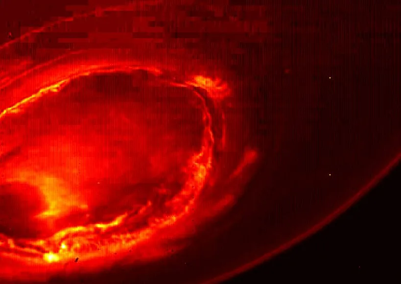 Earth isn't the only planet with aurora! Juno captured this image of Jupiter's southern aurora on 27 August 2016. Credit: NASA/JPL-Caltech/SwRI/ASI/INAF/JIRAM
