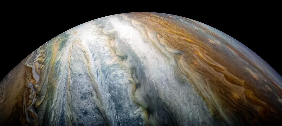 Juno has revealed the chaotic beauty of Jupiter's stormy cloud tops. But this is just the tip of the iceberg. Credits: NASA/JPL-Caltech/SwRI/MSSS/Kevin M. Gill