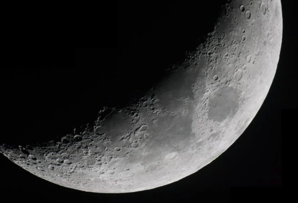 Lilian Hobbs' image of the Moon. Find out how to capture your own astrophotos at Hobbs' workshop. Credit: Lilian Hobbs