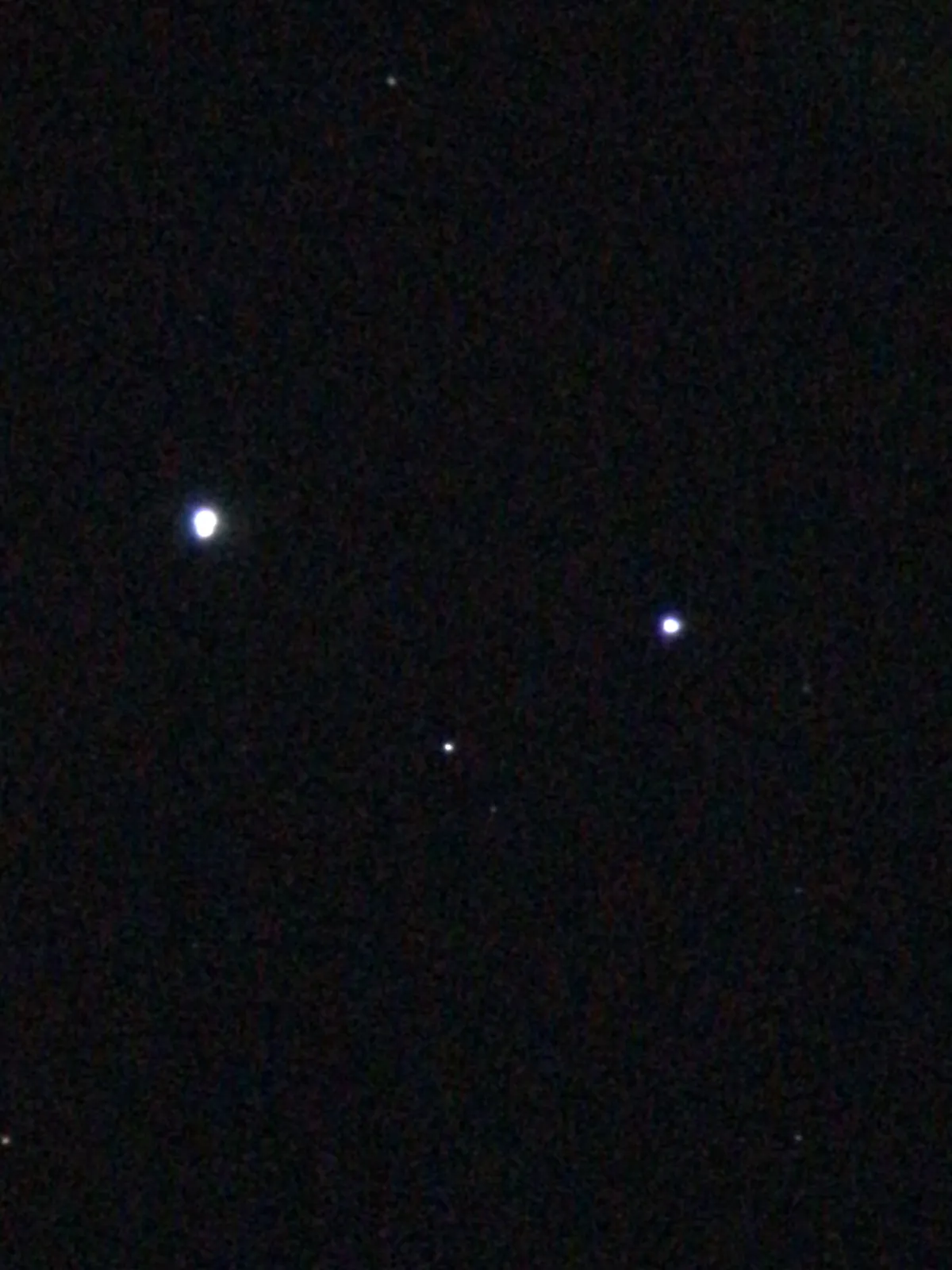 Tathe Mizar and Alcor multiple star system taken with NightCap. Stars mode, 1.06 second exposure, 1/3s shutter speed. Credit: Paul Money
