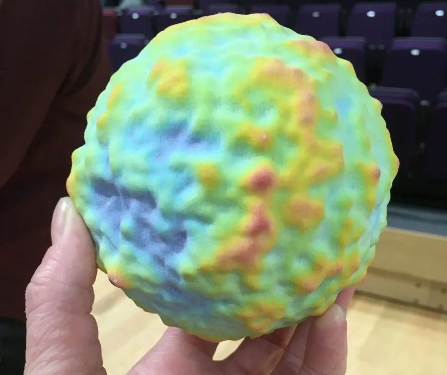 A 3D model of a planet from the University of Manchester's 'Communicating Physics and Astronomy to a Visually Impaired Audience' workshop. Credit: Dr Megan Argo