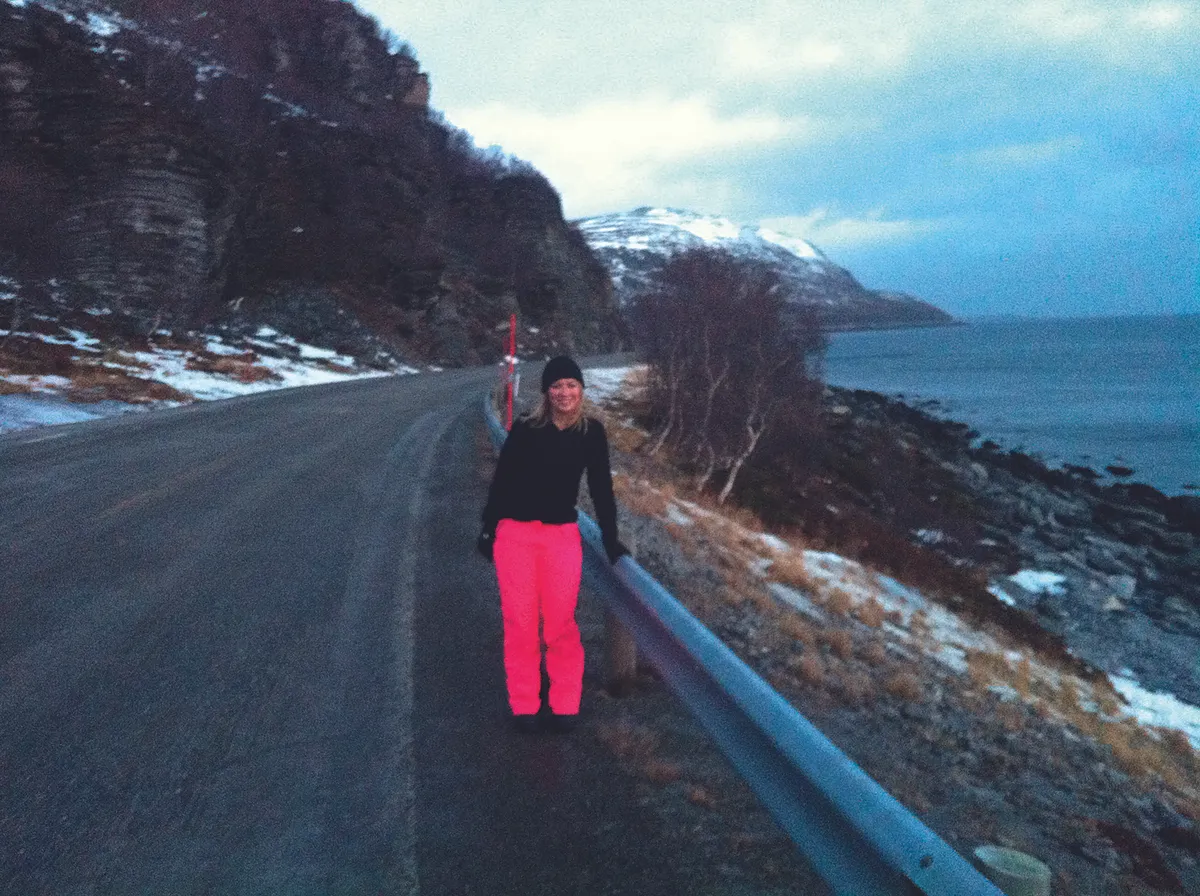 Sarah in Norway: the daylight hours are a good time to search out prime imaging spots. Credit: Sarah Cruddas