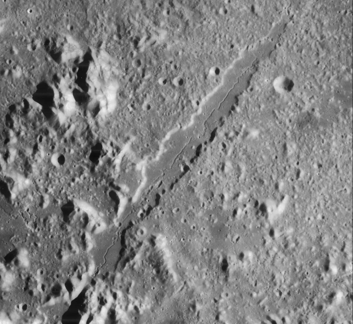 Vallis Alpes, as seen by the Lunar Reconnaissance Orbiter. Credit: NASA