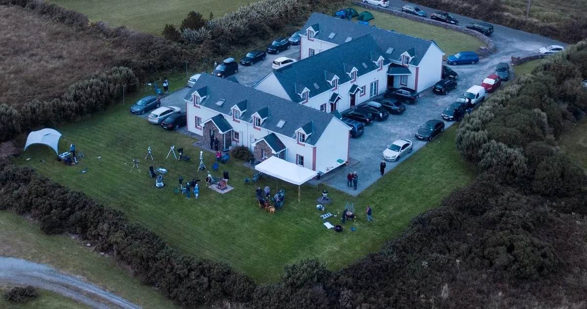 An aerial view of Skellig Star Party 2019. Credit: Dave Kai Piper