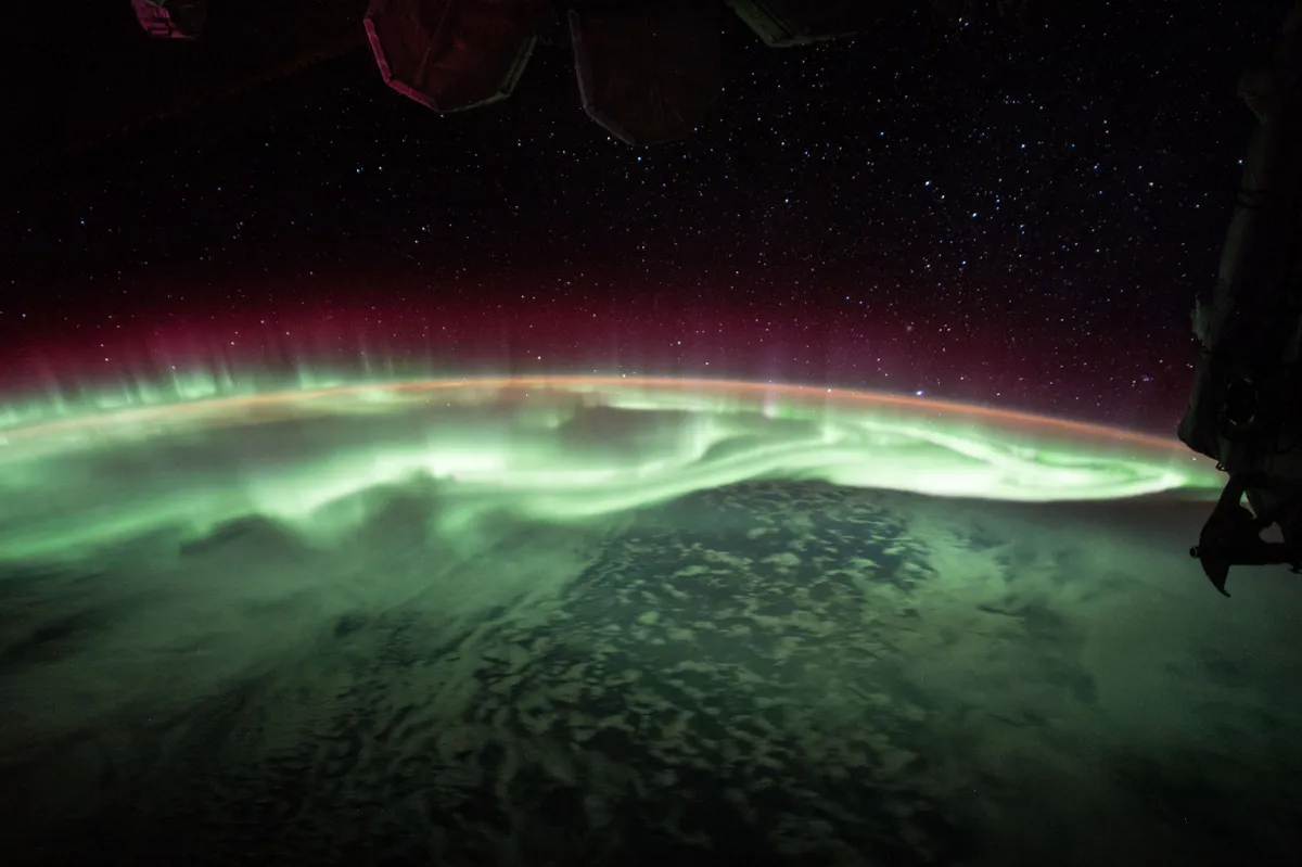 An image of the aurora over Earth, as seen from the International Space Station on 26 June 2017. Credit: NASA