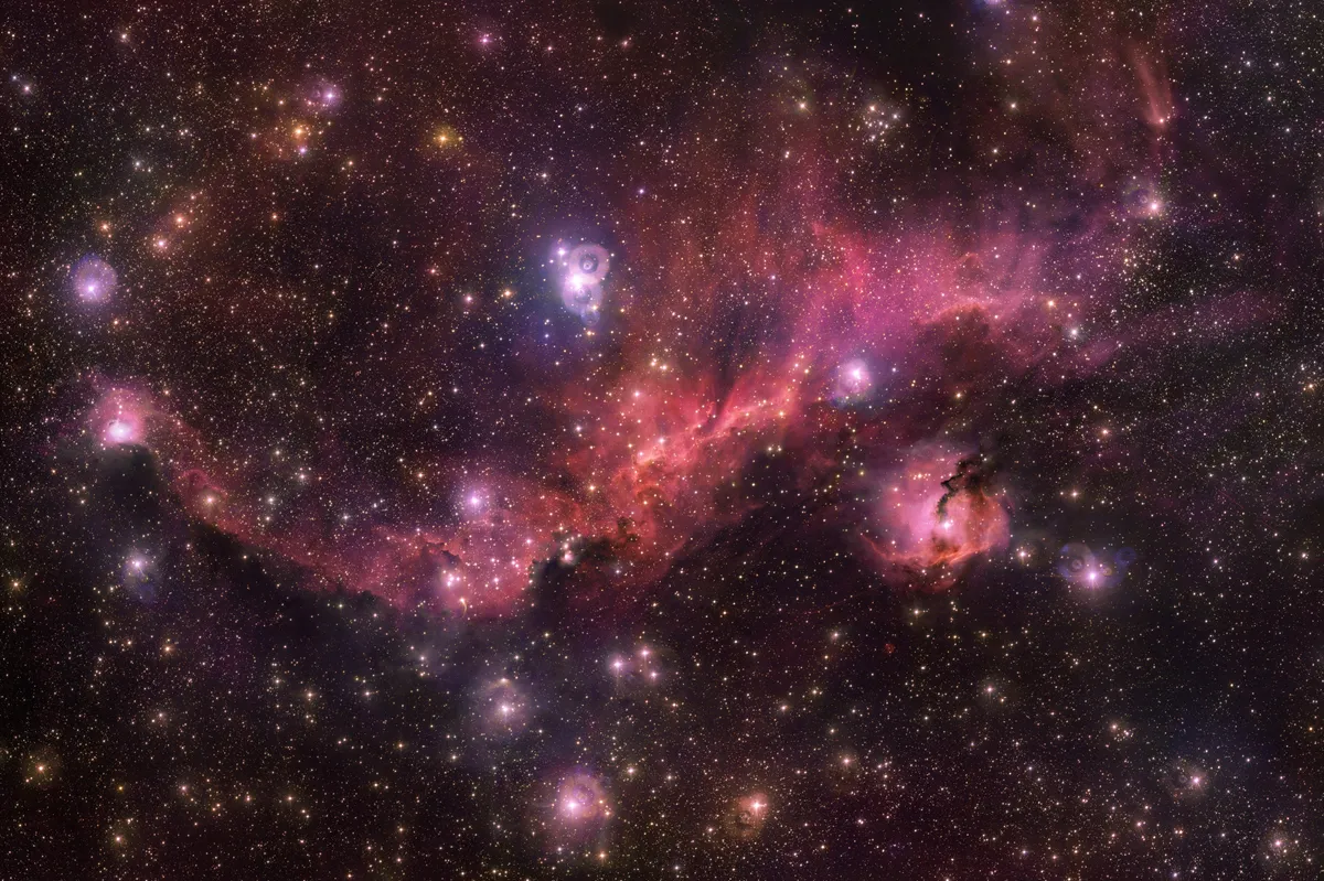 The Seagull Nebula VLT Survey Telescope, 7 August 2019. Credit: ESO/VPHAS  team/N.J. Wright (Keele University)