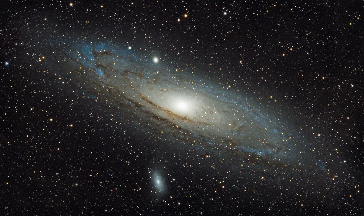 M31 Andromeda Galaxy Tom Mogford, Goult, France, 20 August 2018. Category: Young Astronomer (highly commended). Equipment: Canon 750D DSLR, Sky-Watcher Esprit 80ED triplet apo refractor, Celestron AVX mount.