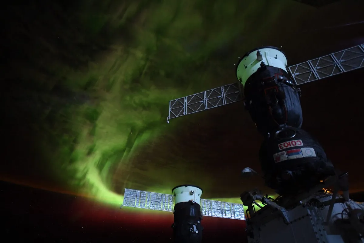 Aurora over Earth, as seen from the International Space Station. Credit: NASA