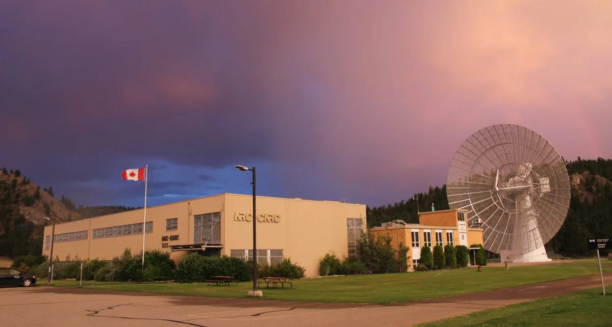 The Dominion Radio Astrophysical Observatory, British Colombia: home of CHIME. Credit: CHIME Collaboration