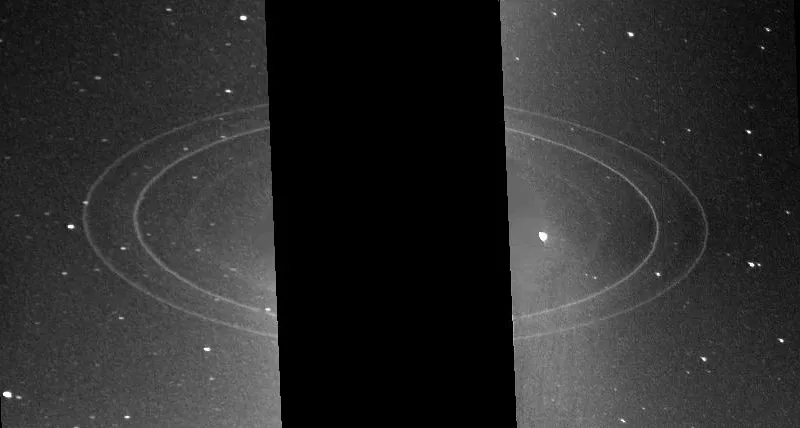 Neptune rings, imaged by the Voyager 2 spacecraft. Credit: NASA/JPL