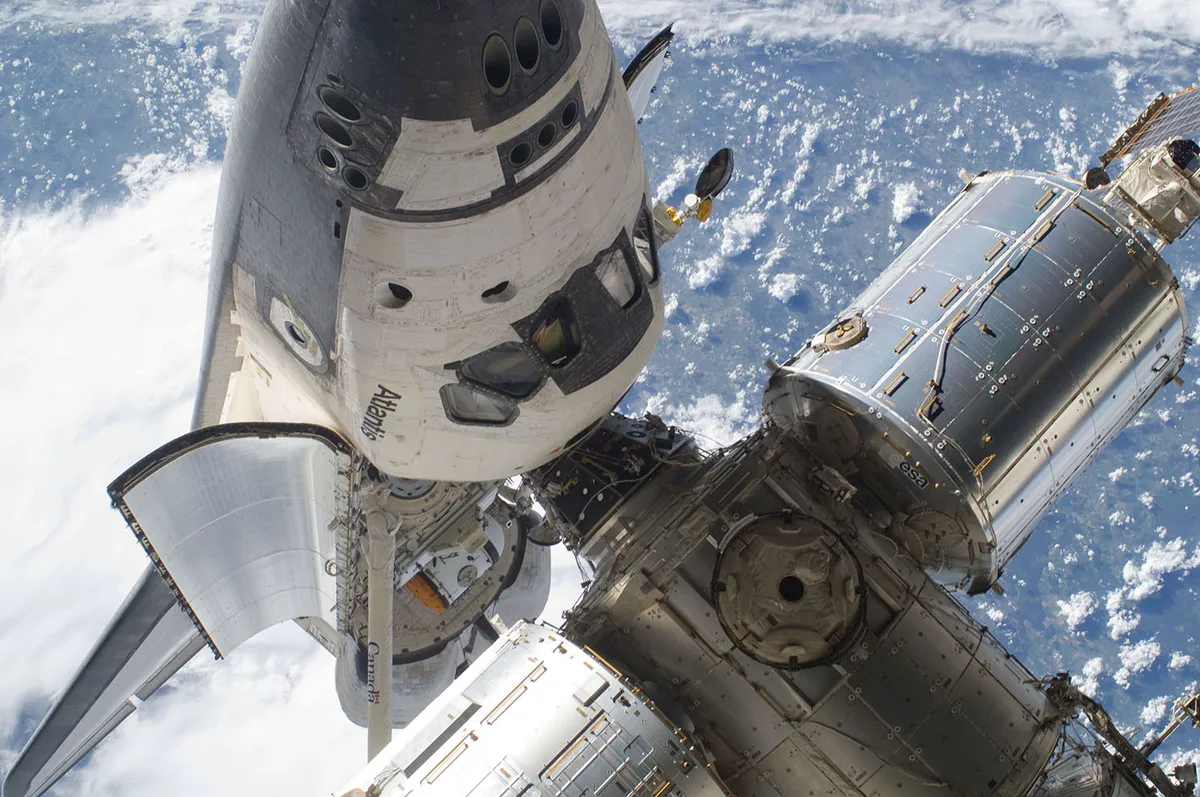 Space Shuttle Atlantis docked to the International Space Station during STS-132. Credit: NASA