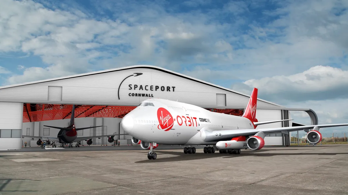 An artist's impression of a hanger at Spaceport Cornwall which, once built, could see spaceplanes provide regular access to space. Credit: Spaceport Cornwall