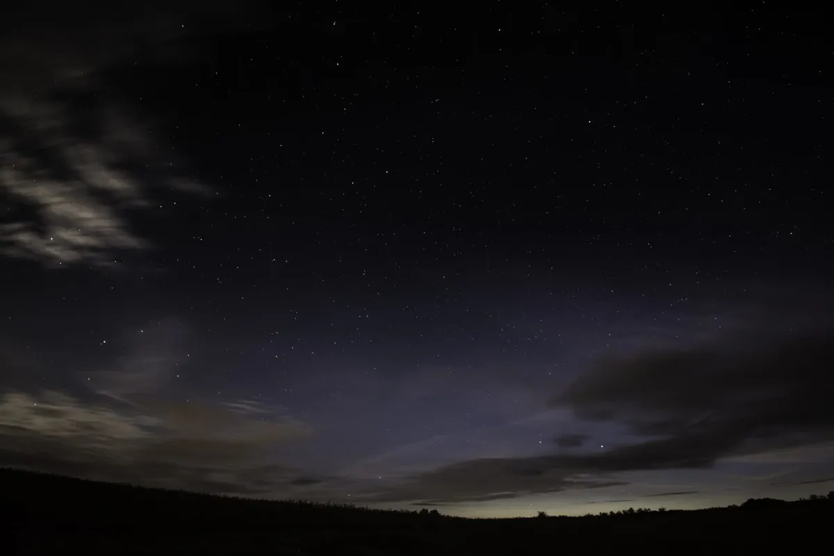 A view of the night sky over the Brecon Beacons Visitor Centre in South Wales. Credit: Edward Bentley/Getty Images