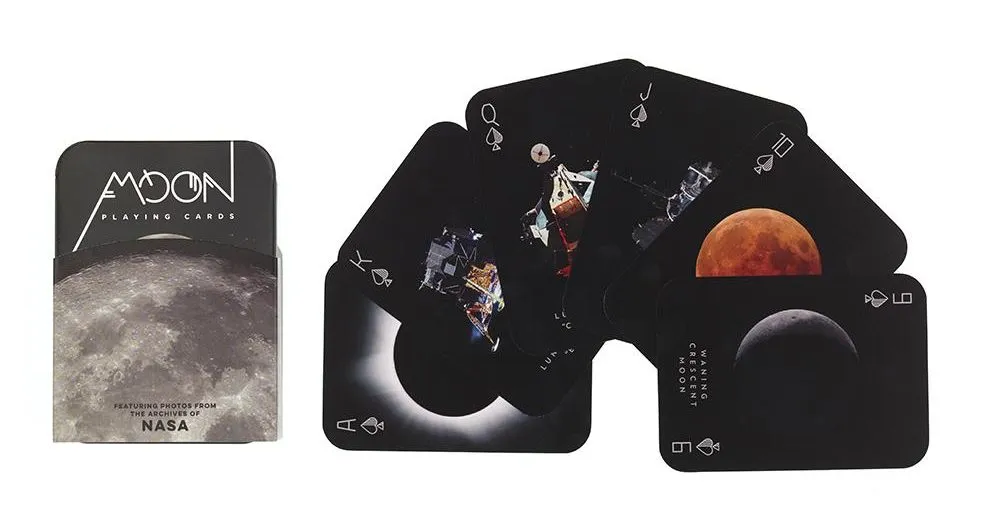 Moon playing cards
