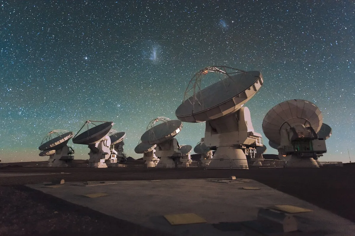 The antennas of the Atacama Large Millimeter/submillimeter Array (ALMA) in the Chilean Andes. Credit: ESO/C. Malin