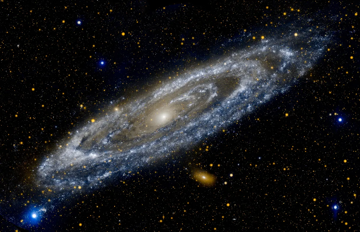 An image of the Andromeda Galaxy by NASA's Galaxy Evolution Explorer.