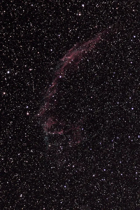 The Veil Nebula Dave McCracken, Lincolnshire, 26 August 2019 Equipment: Canon EOS 450D DSLR camera, Altair Starwave 70ED refractor, Sky-Watcher NEQ6 mount.