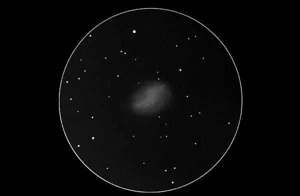 View of the Crab Nebula through an 8-inch telescope, 125x magnification. Credit: Michael Vlasov